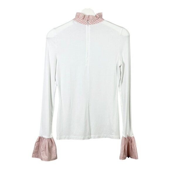 ME+EM Delicate Frill Layering Top White and Pink - Picture 3 of 9